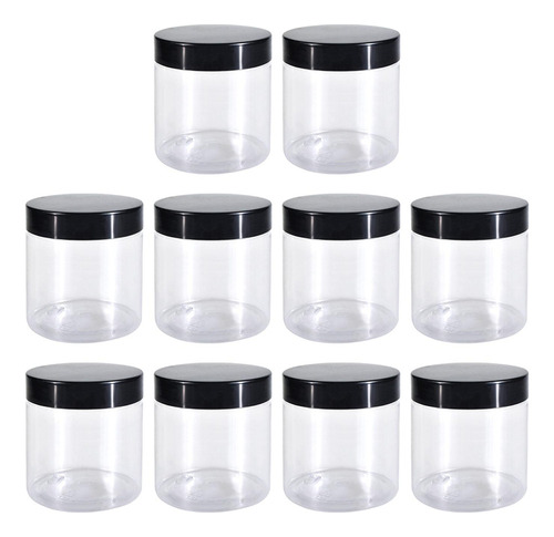 Garrafa Pet Com Tampa, 10 Potes De 300 Ml.