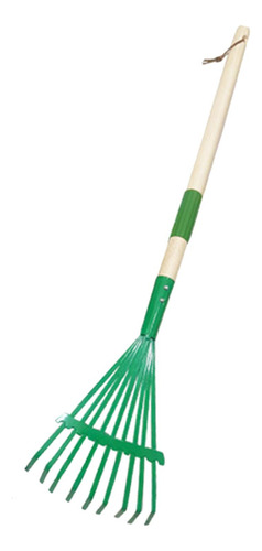 Ancinho De Folhas Para Jardim, Resistente Com Cabo De