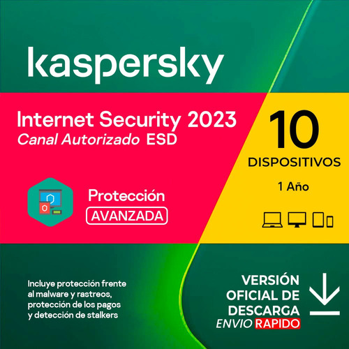 Kaspersky Internet Security 10 Pc 1 Año Licencia Original