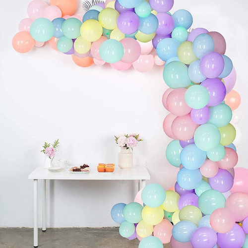 Imagen 5 de 5 de Set Arco Organico 100 Globos + Cinta + Inflador Cumpleaños