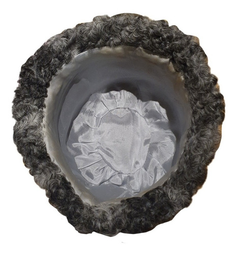 Imagen 3 de 3 de Sombrero Cloche De Astracan Legitimo, Antiguo Alemán Forrado