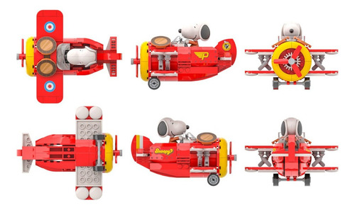 Juego Construcción Snoopy Pantasy Peanuts Biplane Cantidad De Piezas 180