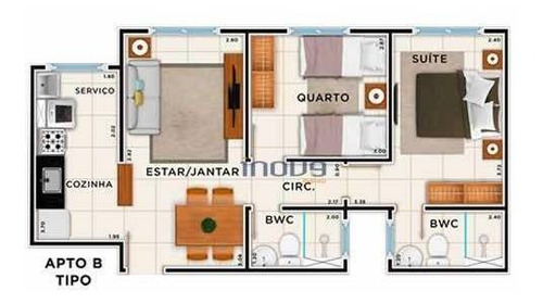 Apartamento Com 2 Dormitórios À Venda, 47 M² Por R$ 170.000,00 - Serrinha - Fortaleza/ce - Ap1065