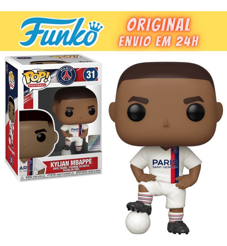 Boneco Funko Pop Futebol Kylian Mbappe Oficial Psg - 31