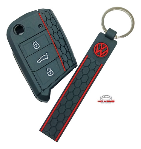 Cys Capa De Silicone Para Chave Vw Tiguan Go LG Mk7 Nivus