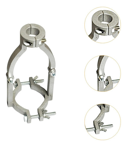 Soporte Del Adaptador De Perforación De Agujeros Plata