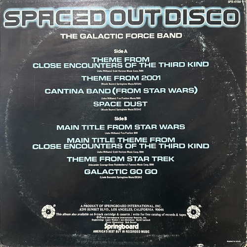 The Galactic Force Band Spaced Out Disco Us Vg+ Breaks (Usado)