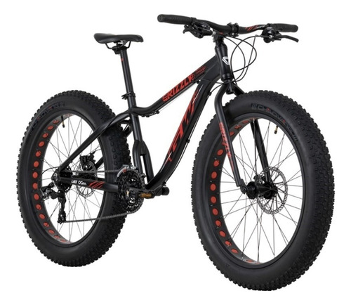 Bicicleta Grizzly Fat Bike Color Negro/rojo