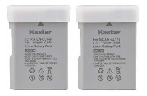 Battery 2 Pack Para Nikon En El14a En El14 Enel14a Enel...