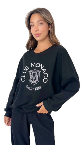 Buzo Cuello Redondo Bordado Mujer Moda