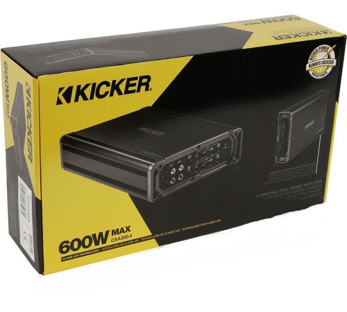 Amplificador Kicker Cxa300.4 600w Clase A/b 4 Canales