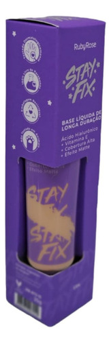 Base Líquida Facial De Longa Duração Stay Fix Hb87313 C01 25g Ruby Rose