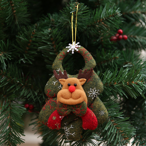 Colgante De Árbol De Navidad Con 8 Muñecos De Peluche