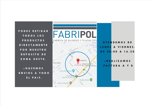 Placa Telgopor Eps Eifs 100x100x10 Cm Alta Densidad 30 Kg