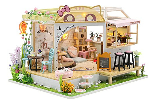 Cutebee Casa De Muñecas En Miniatura Con Muebles, Kit De Cas