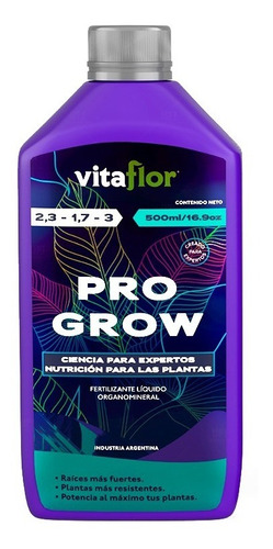 Terrafertil Fertilizante Vitaflor Pro Grow 500ml - Up
