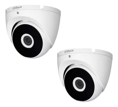 Kit 2 Cámara De Seguridad Dahua 2mp Full Hd 1080p Color Blanco