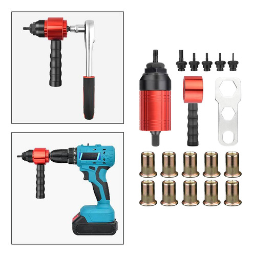 Remachadora Manual Del Adaptador Del Taladro De La Tuerca M6