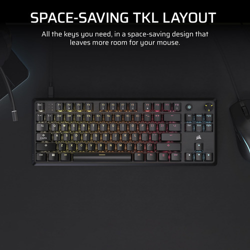Teclado Para Jogos Corsair K70 Core Tkl Rgb Tenkeyless Black