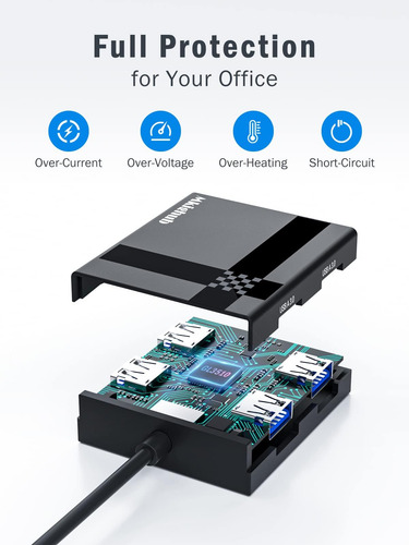 Mkighub Usb A Hub, Concentrador Usb 3.0 De 4 Puertos, Expans