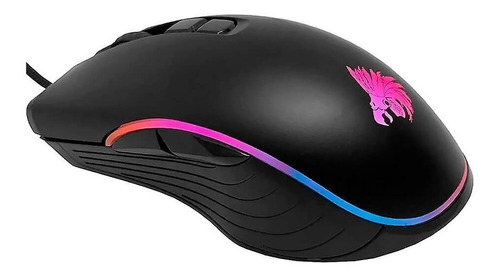 Mouse Optico Cobra Gaming Iluminacion 6 Botones 3200 Dpi Negro