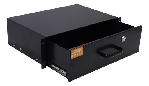Linkmade 3u Bandeja C/llave Negro P/rack Altura-3-ru Profund