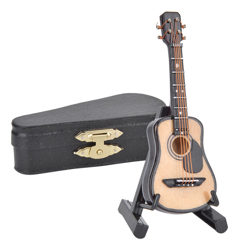 Mini Decoración De Madera Modelo Guitarra Acústica Miniatura