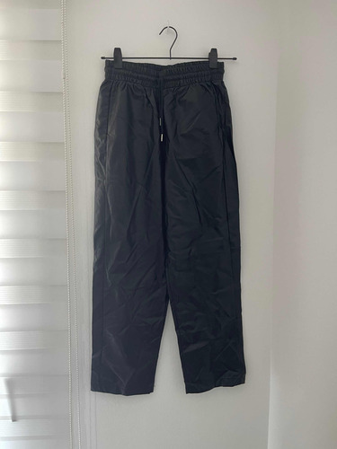 Pantalon Ancho Ecocuero Con Elastico En La Cintura