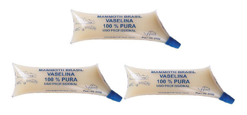 Vaselina Branca Para Montagem 100% Pura 250gr - 3 Un