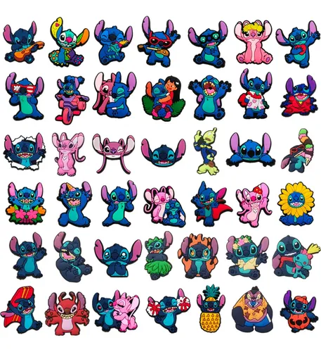 comprar Pin Para Crocs Stitch Lilo Botton Botão Charm Stiti Broche Cor Botton Pigente Sapato Babuche Stichi Lilo