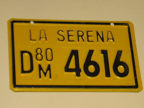 Placa Patente Antigua, Serena