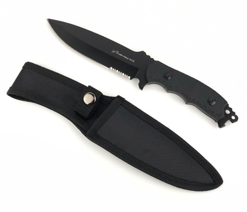 Cuchillo Tactico De Acero Militar Para Pesca Funda Full Tang