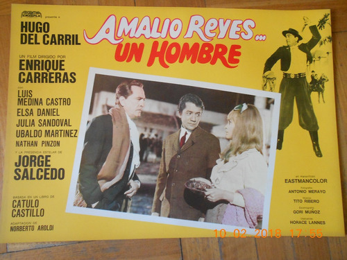 Afiche Pelicula Amalio Reyes Un Hombre - 1970 - Modelo 2