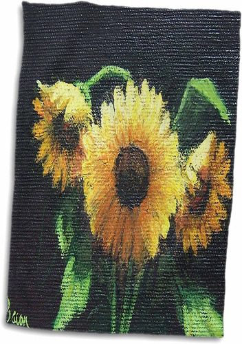 Girasoles  Llos Ricos De Rose 3d En Negro. Twl615001 To...