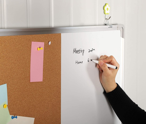 Combination Whiteboard Bulletin Board Set - Dry Erase / Cork