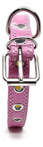 2 Collares Piel Para Perro 55 Cm Colores Uso Rudo | Talla #6 Color Rosa
