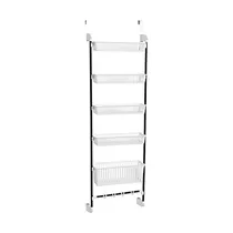Comprar Organizador Colgante De 5 Canastos Para Puerta Blanco