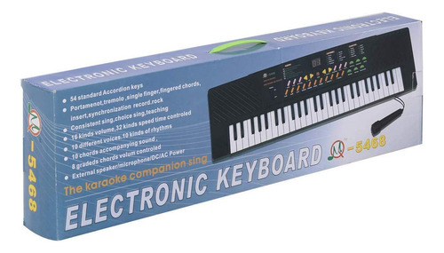 Piano Con Teclado Electrónico Goflame De 54 Teclas Con Panta