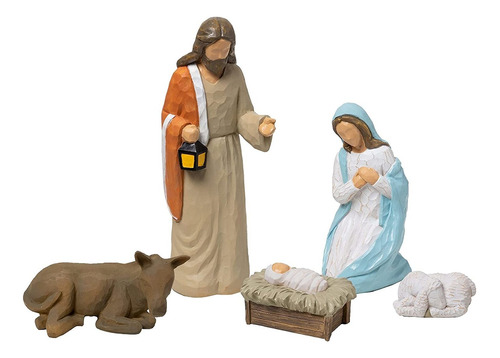 5 Pcs Decoraciones De Navidad Figuras De Natividad De R...