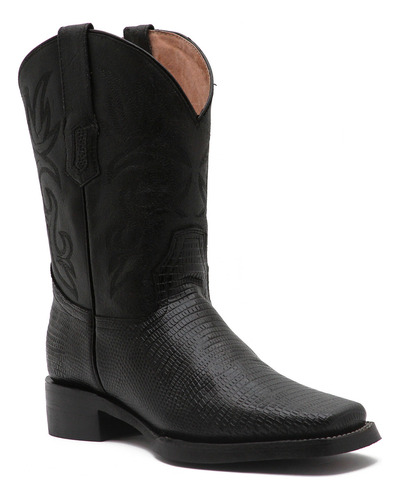 Botas Vaqueras Forastero Piel Negra Western Boot Color Negro Talla 26.5
