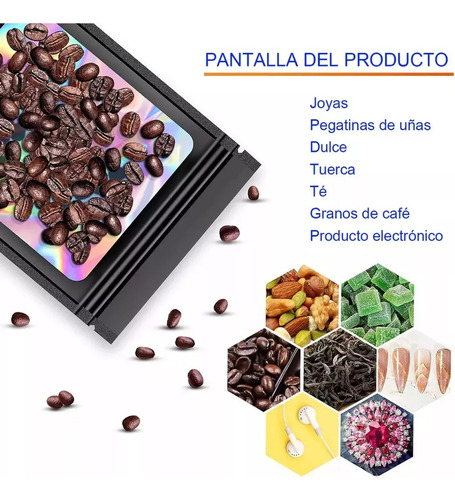 300pzs Bolsa Dealmacenamiento Láser Bolsa A Prueba De Olores 9x12cm,color Negro