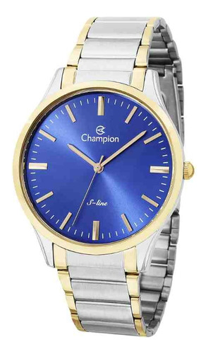 Relógio Champion Prata E Dourado Masculino Cn21069f