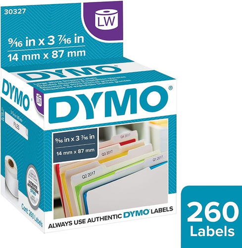 Rollo Etiquetas Adhesivas Dymo Lw30277 14x87mm  X260