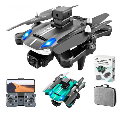 Drone Hd 720p Wifi, Cámara Dual Con Estuche Y Sensor Choques