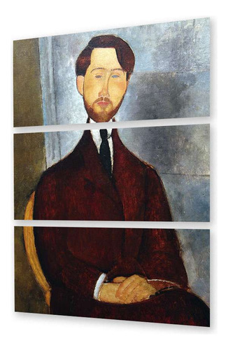 Cuadro Trip 60x90 Amedeo Modigliani Pintor Retrato Caras M3