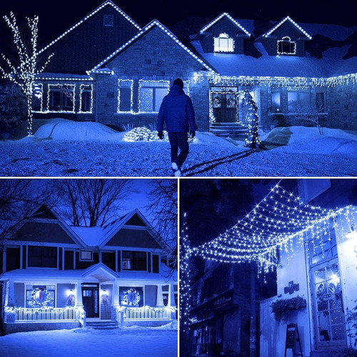 Guirnalda Luces Solares Exterior Para Decoración 32m 300led