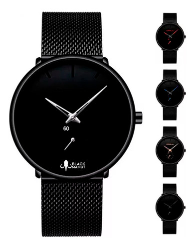 Reloj Crrju Hombre Diseño Ejecutivo Premium Color De La Correa Negra Con Plata