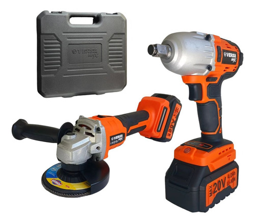 Combo Amoladora Inalambrica + Llave De Impacto 20v 500nm