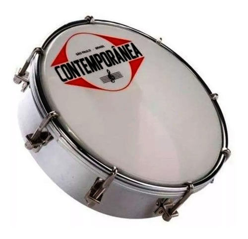 Tamborim Contemporânea 206lt 6 Alumínio + Baqueta + Chave Af