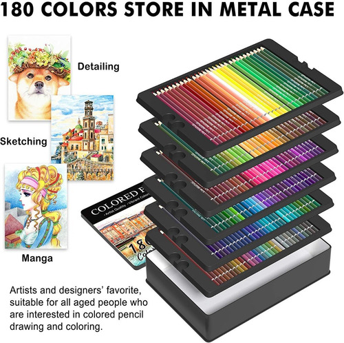 Imagen 5 de 8 de 180 Lapices De Color Shuttle Art Soft Core Set + Sacapuntas